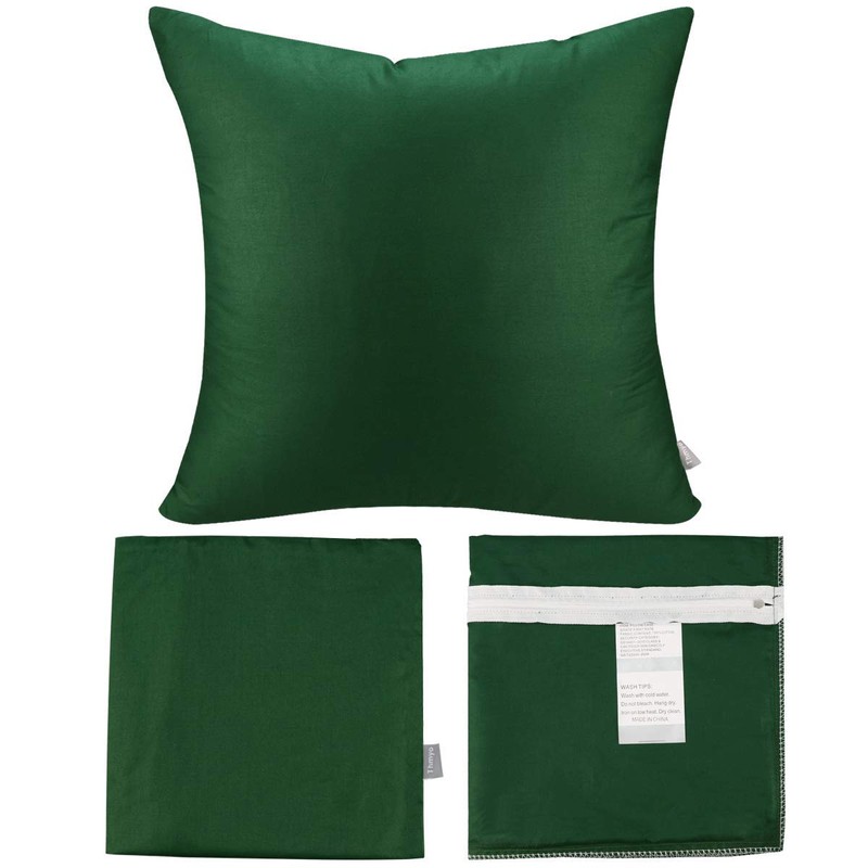 4-Pack Cotton Comfortable Solid Decorative Throw Pillow Case Square Cushion