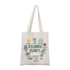 MNIGIU Funny Icelandic Plants Gift Icelandic Plants Tote Bag Botanist Gift Icelandic Plants Collection Gift For Women (Plants Tote)