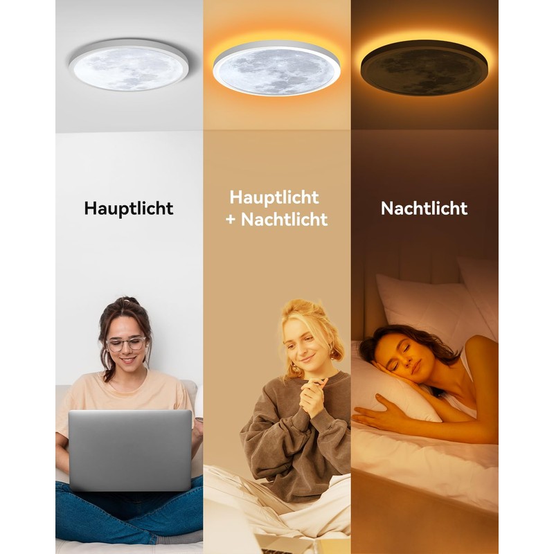 Aphyni Moonlight Ceiling Light LED Diameter 30 cm, 24 W