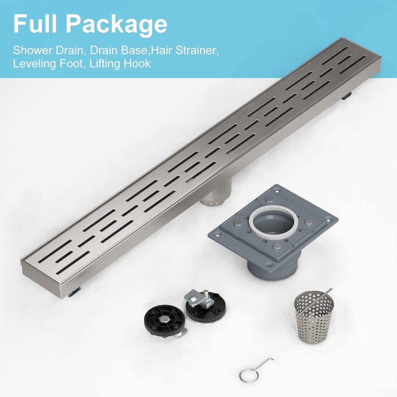 Shower Drain by EMBATHER Linear Shower Drain 36 Inch Floor