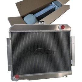 Jeep Radiator, CU583 Aluminum Radiators Replacement for 1972-1986 Jeep CJ5 CJ6 CJ7 Scrambler 2.2 2.5 3.8 4.2 4.6 5.0 L4 L6 V8 Engine Gas 3 Row Core Radiador