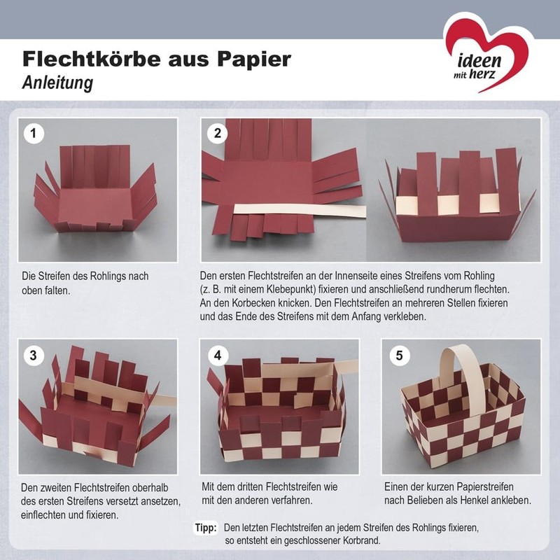 Ideen mit Herz Woven Baskets | Paper | for Crafts
