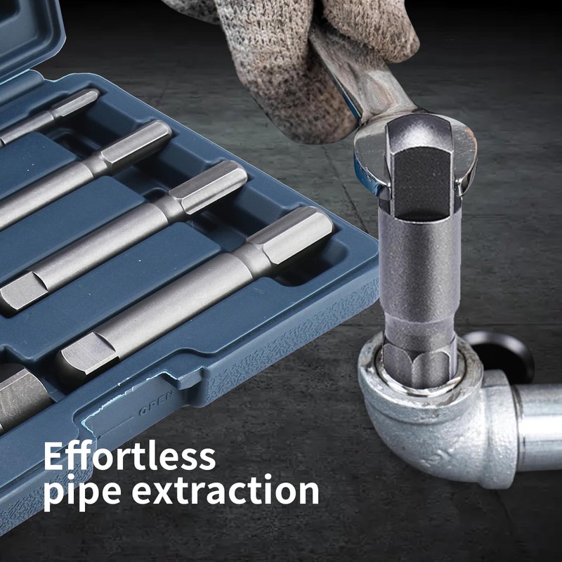 TVWVT 3/4 inch Pipe Extractor, Tough Steel Extractors for Broken
