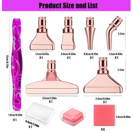 Heyseri 14PCS Diamond Painting Pen Accessories Tools Set Ergonomic Diamond Art Pen Exquisite Stainless Steel Metal Pen Tips and 6 Painting Glue Clay,Comfort Grip and Faster Drilling for DIY Craft