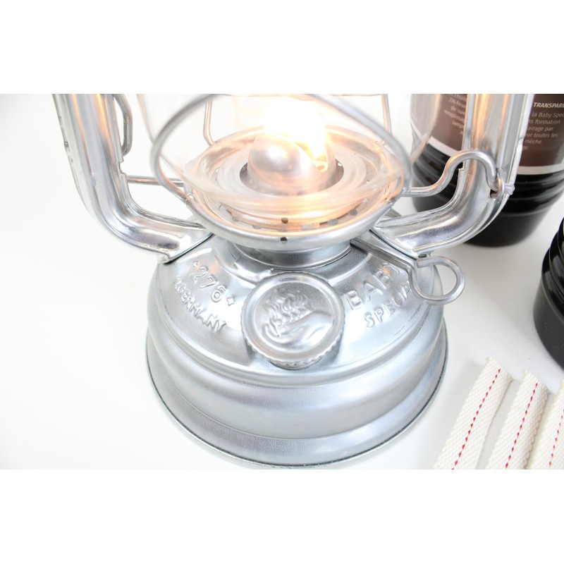 Feuerhand Burner Galvanised + 10 Wicks (12.5 mm Width) Compatible