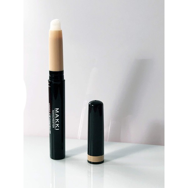MAKKI Long Hold Creamy Concealer Makeup Cover Pen Against Blemishes & Dark Circles - Silky - Non-Oily Natural Beige 02