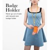 SENLLY Badge Holder with Lanyard, Minimalist Soft Transparent ID Card