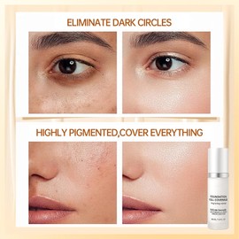 Color Changing Foundation for All Skin Types - Lightweight Medium Coverage Conceals Blemishes and Freckles Makeup for Flawless Skin (Pack of 2)