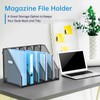 MINDEPOT Desk File Organizer Metal Desk Magazine Folder Holder with