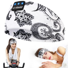 LC-dolida Diadema Bluetooth, banda acogedora, auriculares inalámbricos para dormir con altavoces estéreo HD delgados, diadema de música, perfecta para personas que duermen de lado, deportes, yoga, viajes, entrenamiento, el mejor regalo para hombres y muj