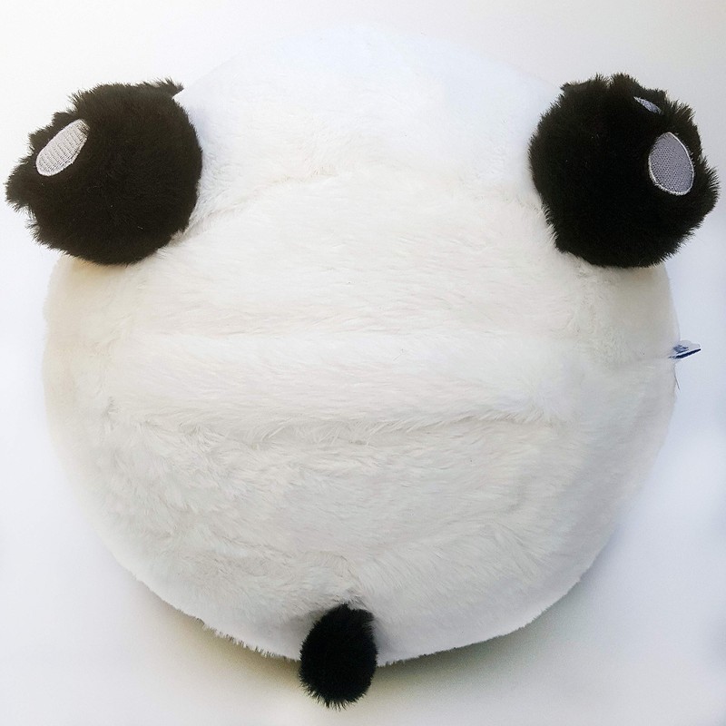 moodrush® Fat Panda Plush Cushion, 3D Panda with Bamboo and
