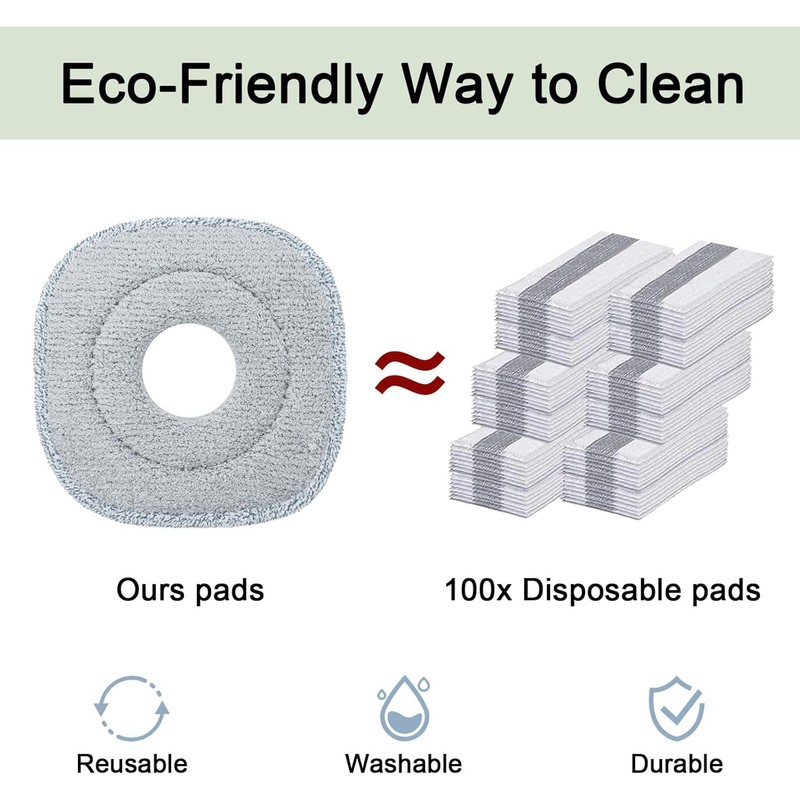 True & Tidy® 2-Pack 9 inch Extra Thick Microfiber Pad
