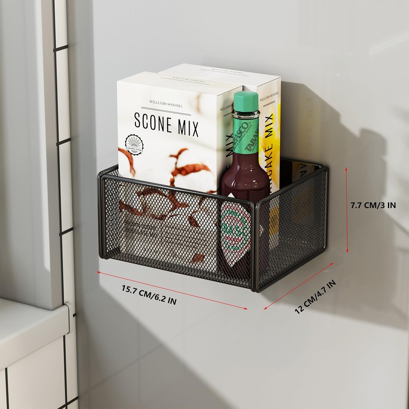LIFEFAN Magnetic Shelf Kitchen Organiser Spice Rack Magnetic Fridge Shelf