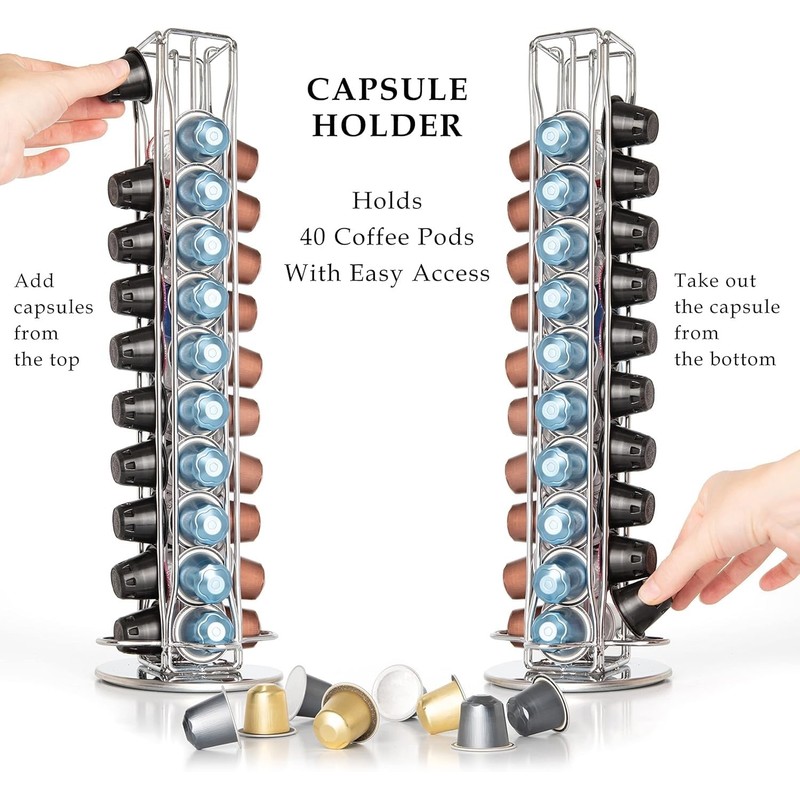 CARLA HOME Coffee Pods Holder Storage Compatible with 40 Pods,
