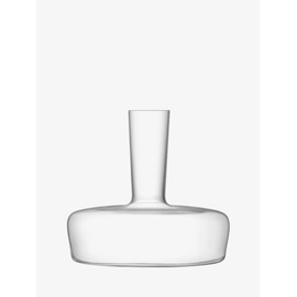 LSA Metropolitan Carafe in Clear with Angular Shape Design - Modern Mouth Blown Glass Decanter- 68 oz