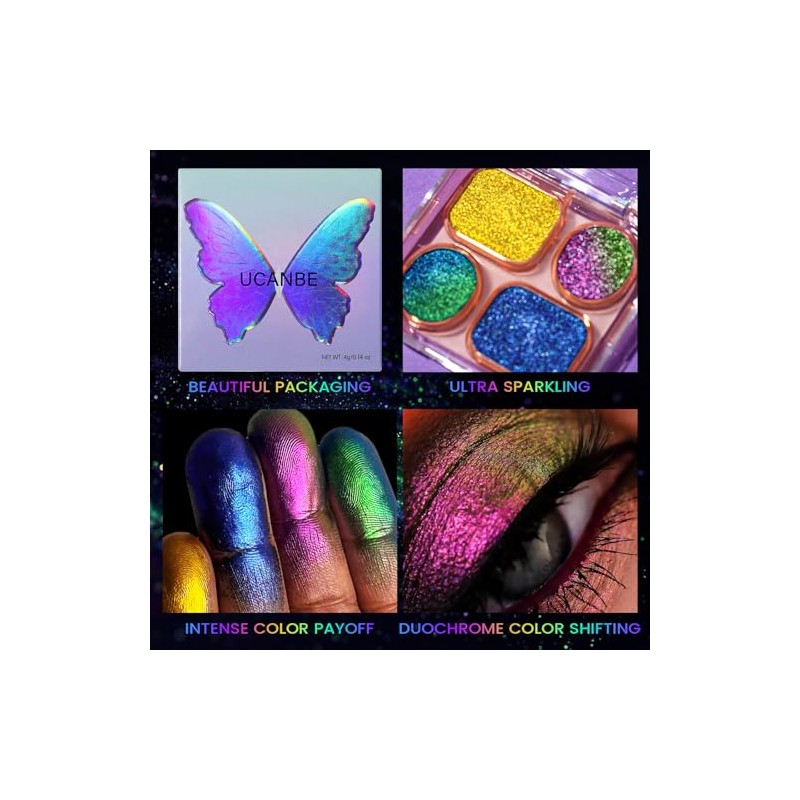 UCANBE- SOMBRA DE OJOS MULTICROMADA: paleta de maquillaje de ojos