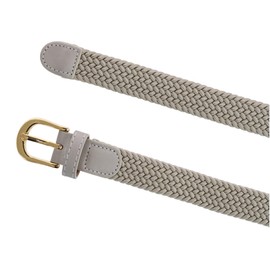 CTM Women's Elastic Braided Stretch Belt, Medium, Beige