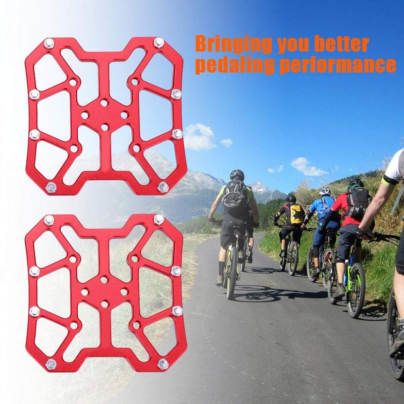 Eddwiin 1 Pair Aluminum Alloy Bike Bicyle Clipless Pedal Platform