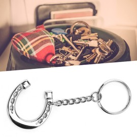 Snaffle Bit Keychain Horseshoe Shaped Keychain Horse Bits Keychain for Car Keys Access Control Cards Tools Horseshoe Keyring