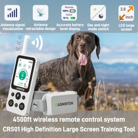 CASMINTON Premium Dog Training Collar 2 Dogs with Remote - Rechargeable, Waterproof,Shock Off Mode,Beep/Vibration/Shock Modes, Adjustable for Small to Large Dogs (8-125 lbs) - Luxury Training Tool