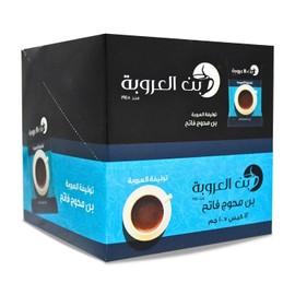 Orouba Coffee Light Roast With Cardamom Oriental Arabica Egypt Arabic Premium Ground Roasted Blend Roast Cafe Halal (1 Box = 12 Sticks X (0.35 oz / 10 gm Each Stick) بن العروبة محوج فاتح حلال