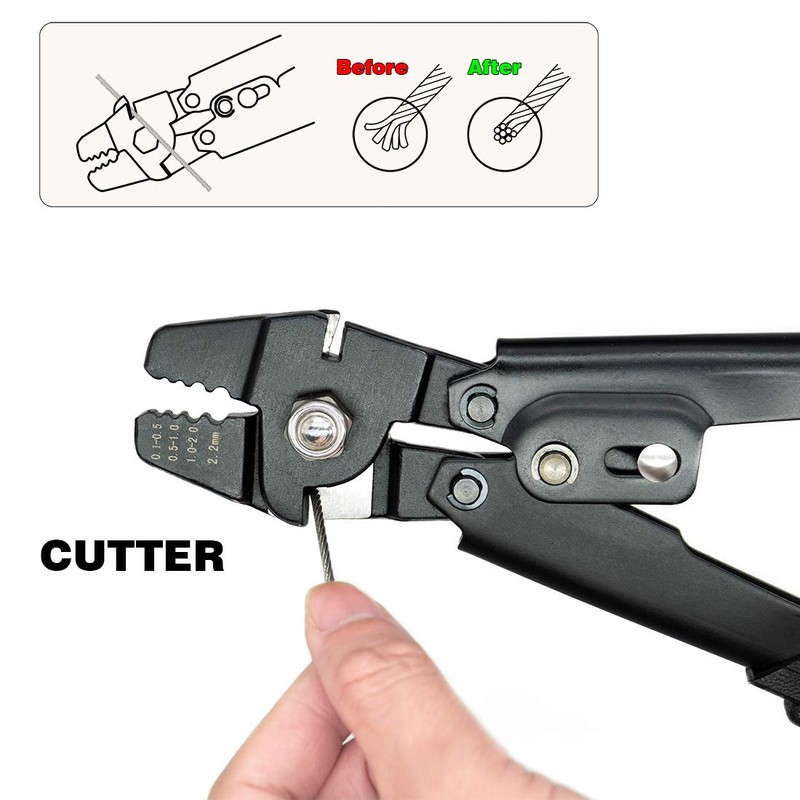 Sanuke Wire Rope Crimp Kit with 100ft 1/16 304 Stainless