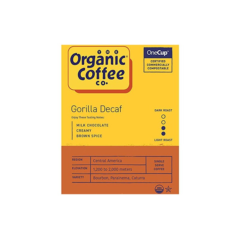 The Organic Coffee Company Gorilla Decaf OneCup – 12 Count