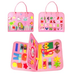 EVERGD Busy Board for Toddlers, 27 in 1 Montessori Sensory Board for 2 3 4 5 6 Year Old Girls Gifts, Educational Learning Toys for Fine Motor Skills, Activities Board Travel Toys on Plane or Car