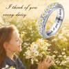 LYTTMAB Daisy Flower Spinner Ring for Women, Sterling S925 Silver
