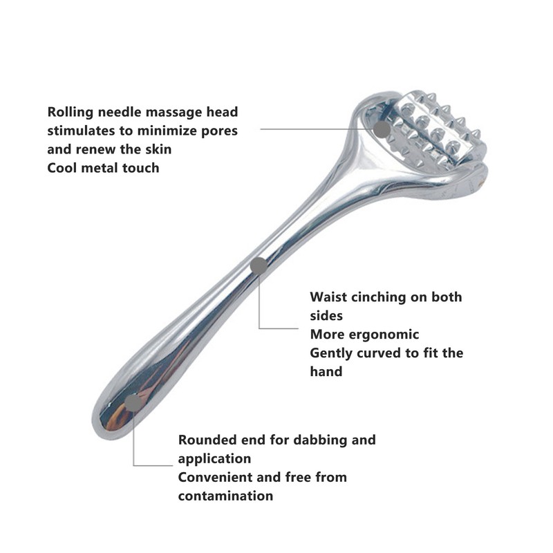 Metal Acupuncture Massage Roller Muscle Relaxing Improve Circulation Handheld Acupoint