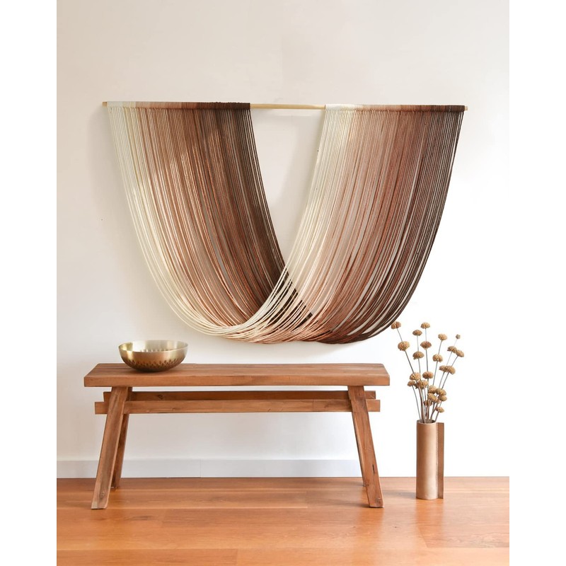 Flber Tie-Dye Macrame Wall Hanging Large Bohemian Yarn Tapestry Wall