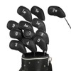 12Pcs Golf Iron Covers Set with Numbers Soft Protective Golf