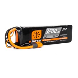 Spektrum Smart RC LiPo Battery Pack: 3200mAh 3S 11.1V 30C with IC3 Connector (EC3 Compatible), SPMX32003S30 , Black