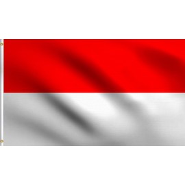 DMSE Indonesia Flag 3X5Ft Foot 100% Polyester 100D Indonesian Flag