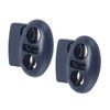 30pcs Metal Cord Lock End Toggle Double Hole Spring Stopper