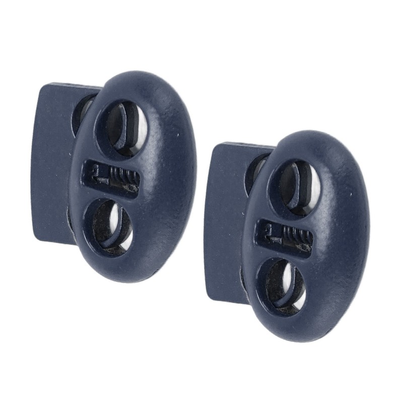 30pcs Metal Cord Lock End Toggle Double Hole Spring Stopper