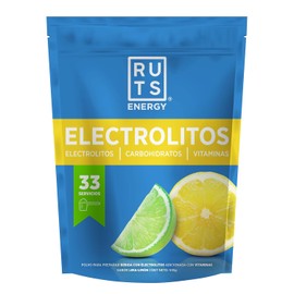 RUTS Energy ELECTROLITOS EN POLVO + VITAMINAS | SABOR LIMA-LIMÓN | RINDE 33 SERVICIOS DE 16GR C/U