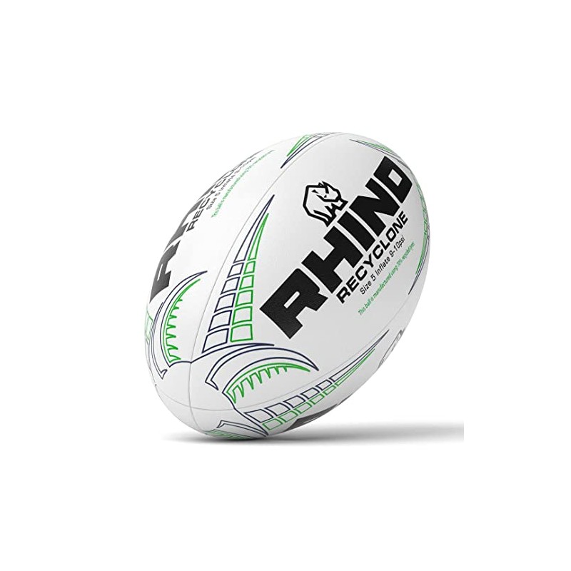 Recyclone Rugby Ball White Size 4