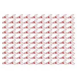 100pcs Binder Clips Flower Shape Hollow Long Tail Cartoon Metal Iron Mini Paper Clips for Tickets Clothes Documents Red