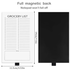 SYTHAK 2 Pack Magnetic Notepads for Refrigerator,4.5 x 7.5 inches, 50 Sheets Tear Off Memo Magnet Pad Note with Pen Holder.for Fridge, Locker, File Cabinet, To Do List, Grocery Shopping List.