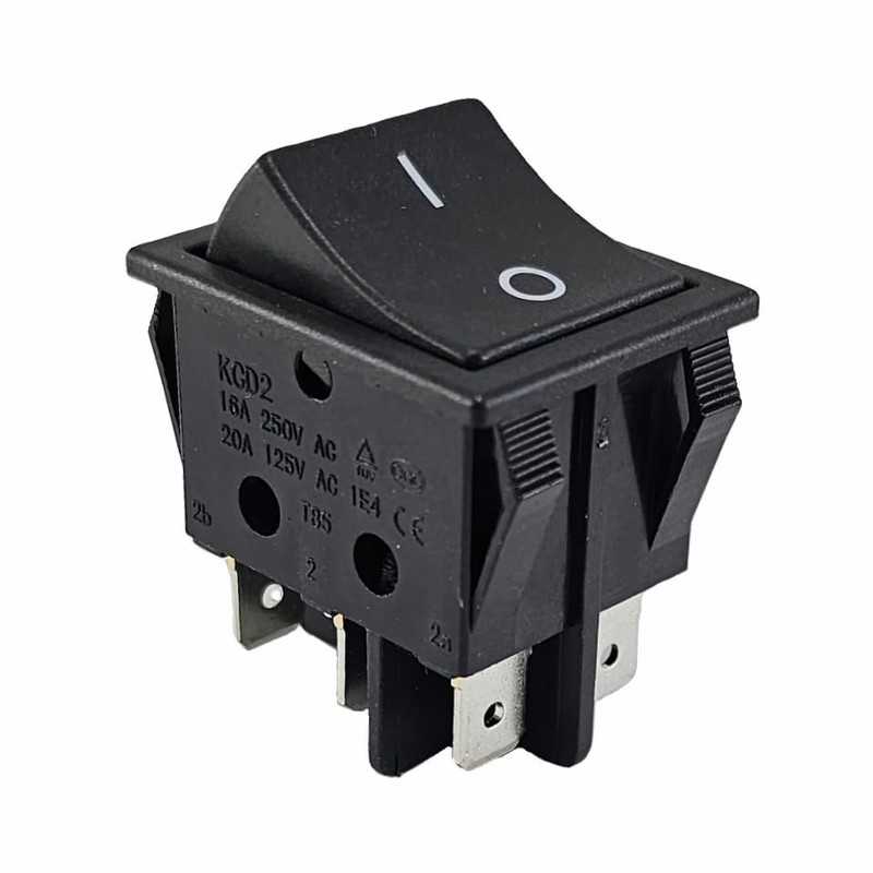 6 Pin 16A 250V AC On/On Switch with Waterproof Cover