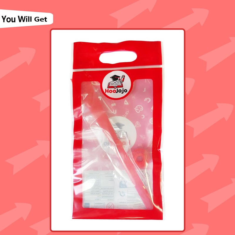 HOOJOJO Large Arrow Spinner, 11.8 in/30 cm, Red Plastic with