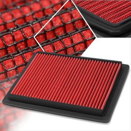 Red Reusable&Washable High Flow Drop-in Air Filter Panel Compatible with 98-04 Chrysler 300M Lhs Dodge Intrepid