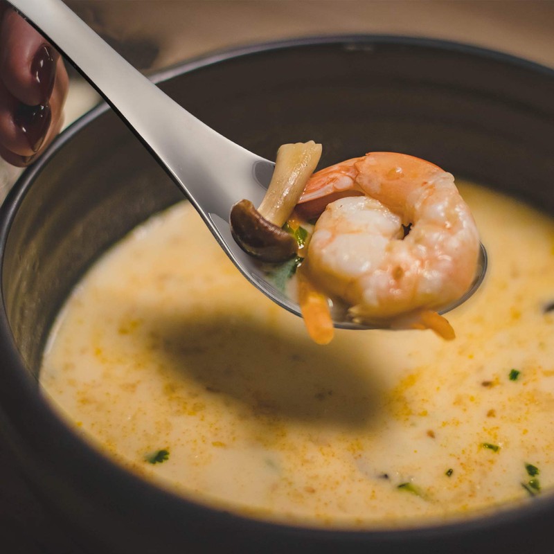 HIWARE Thick Heavy-weight Soup Spoons, High Grade Stainless Steel Soup