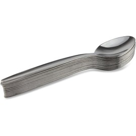 Teaspoons Stainless Steel 13cm Long Spoons Set of 12 Table Teaspoon Tea Stirring Spoons Silver Plain Pattern Tea Spoons Use for Home, Kitchen or Restaurant.