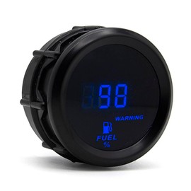 SINCO TECH 2 Inches 52mm Car Fuel Level Digital Gauge Automobile Blue LED Backlight Universal Meter (Fuel Gauge)