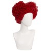 Queen of Hearts Wig Short Curly Red Heart Wig for