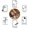 WENMER 17.71" x 118" Brown Wood Wallpaper Peel and Stick