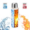 Vacuum Insulated Thermo Flasks with Cup 600ml/20.3oz Stainless Steel Thermo