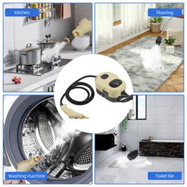 WOTAO 2500W High Pressure Steam Cleaner High Temperature Pressurized Steam Cleaning Machine 1100ml 3 Bar Portable Handheld Steam Cleaners with 3 Brush Heads for Home Use/Car Detailing, Grey